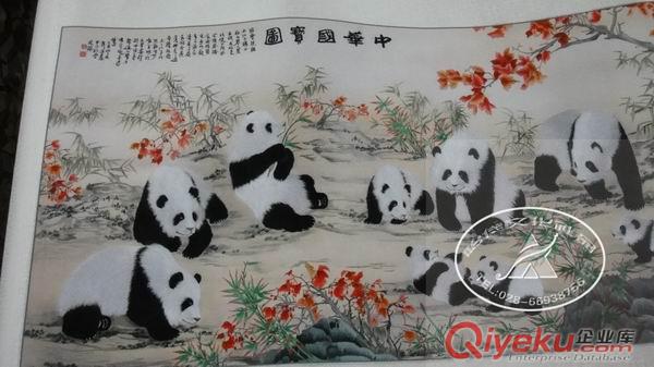 刺繡蜀繡屏風(fēng)掛件-風(fēng)光山水畫-公司開業(yè)慶典禮品-外事禮品原始圖片3