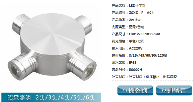 供應昭森照明LED十字星光燈點光源建筑亮化燈工程用燈