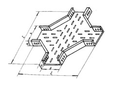 托盤式電纜橋架規(guī)格_大量供應(yīng)優(yōu)質(zhì)的GQ1-P-04型托盤式水平四通