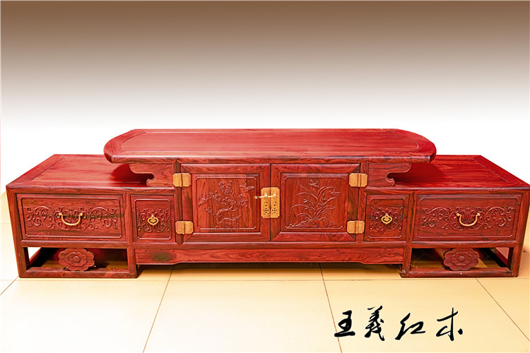 紅木家具 緬甸花梨電視柜的選購 花梨電視柜價格原始圖片2