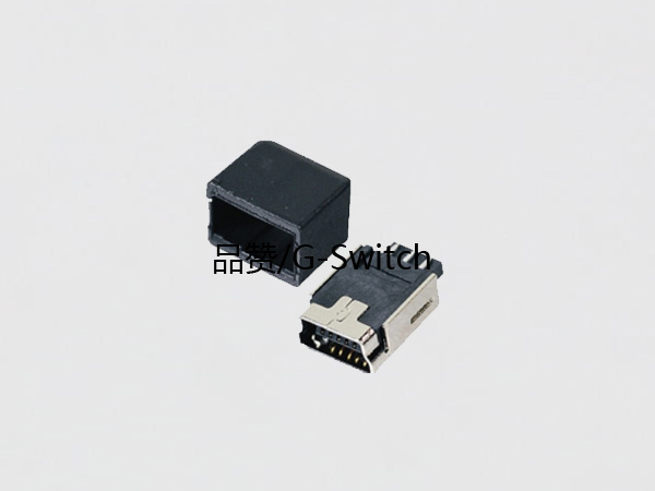 MINI USB 5PIN F 焊線式帶護(hù)套