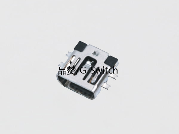 MINI USB 5PIN F SMT AB TYPE沉板短体