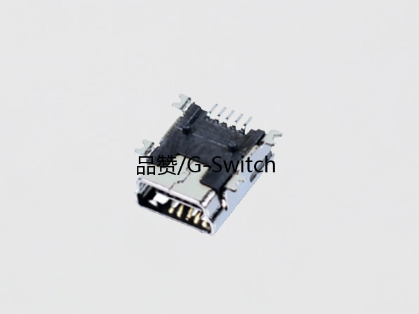 MINI USB 5PIN F SMT AB TYPE沉板短體