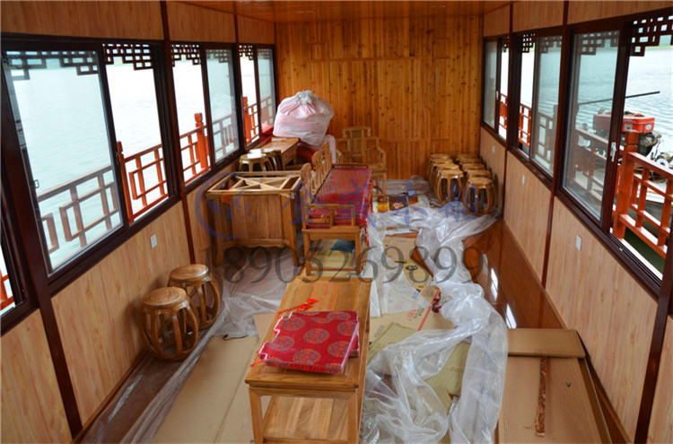 金威大型畫舫船，木船手工技藝，觀光旅游船，量大優惠原始圖片3