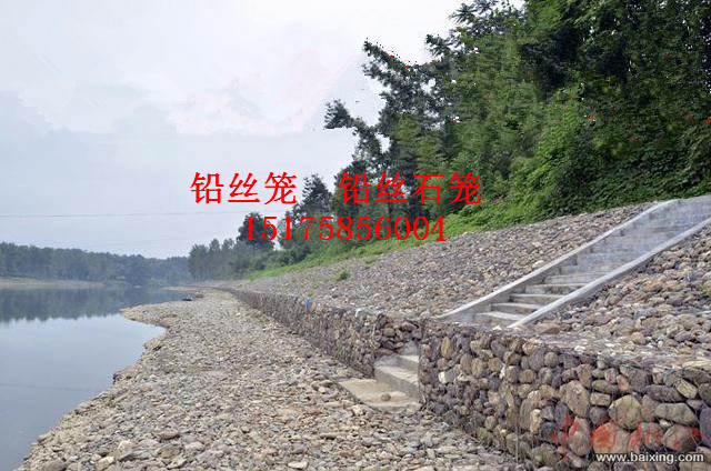 高鍍鋅PVC覆塑鉛絲石籠格網 河流生態治理鉛絲石籠格網原始圖片2