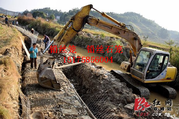 高爾凡PVC覆塑鉛絲石籠格網 沉排壩拋石護岸鉛絲石籠格網