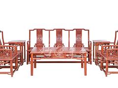莆田好運年年紅木家具：福建工致的福慶官帽椅八件套出售