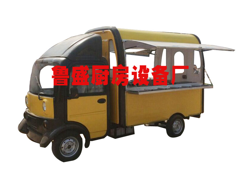 魯盛小吃車(chē)、四輪早餐車(chē)、電動(dòng)四輪美食車(chē)，功能可根據(jù)要求定制