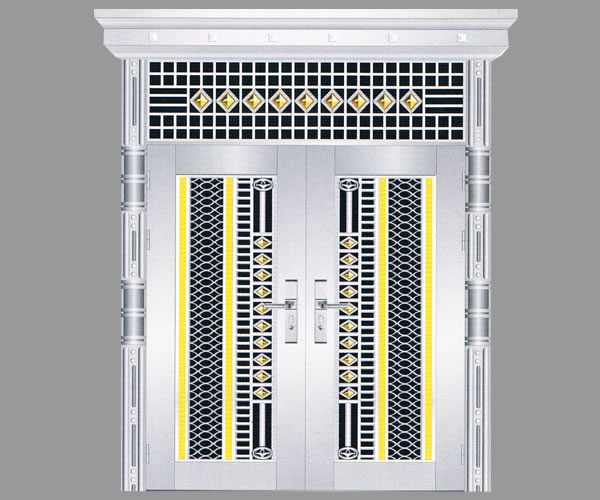買gdJS-8035（五類花），{sx}禹州金盛不銹鋼門業(yè)_上等不銹鋼雙開門禹州哪里有賣