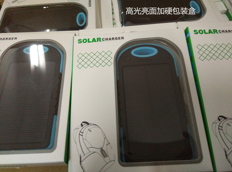 雙USB高科太陽能手機移動電源批發 帶照明燈太陽能充電寶原始圖片2