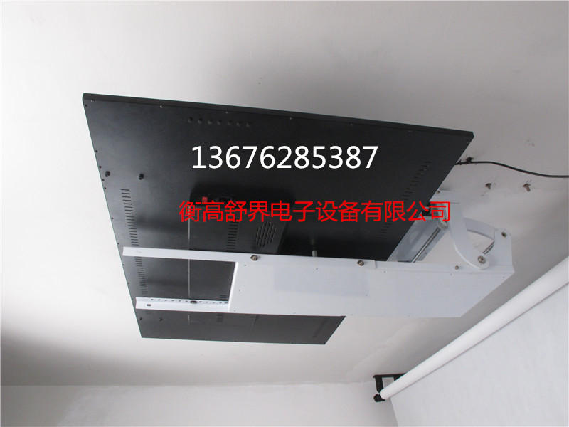 重型一體機掛雙屏60寸電視機移動立架 鋁合金移動推車
