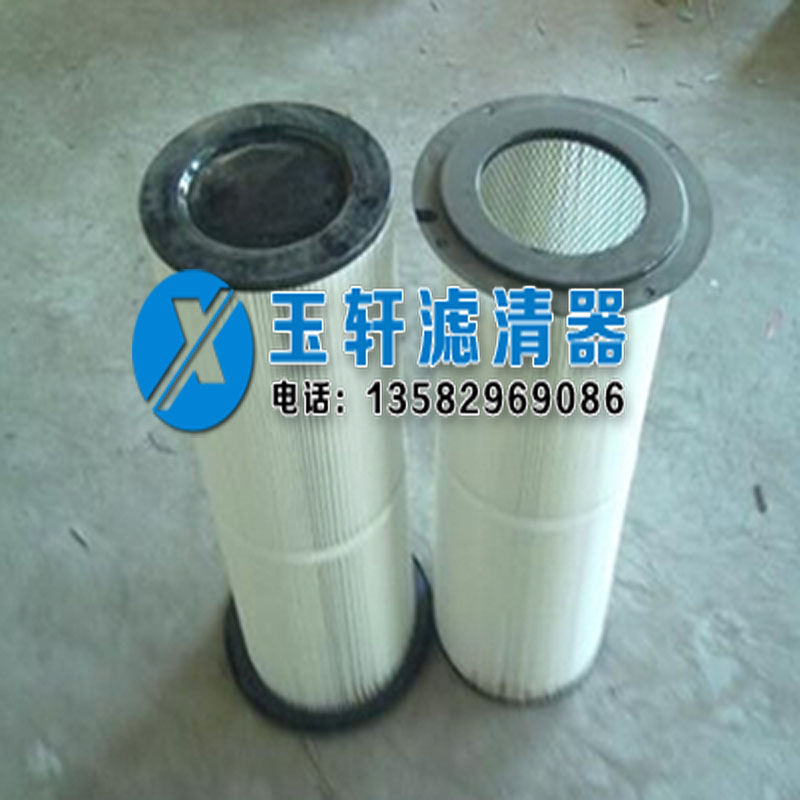 供應(yīng)玉軒法蘭鐵蓋安裝320*900除塵濾筒原始圖片3