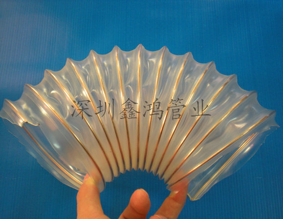 供應(yīng)SINHON-819耐磨鍍銅鋼絲管,高透明伸縮軟管,PU鋼絲波紋管原始圖片2