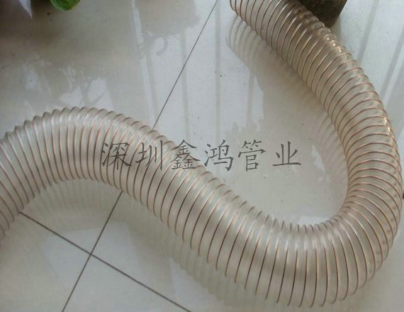 供應(yīng)SINHON-819耐磨鍍銅鋼絲管,高透明伸縮軟管,PU鋼絲波紋管原始圖片3
