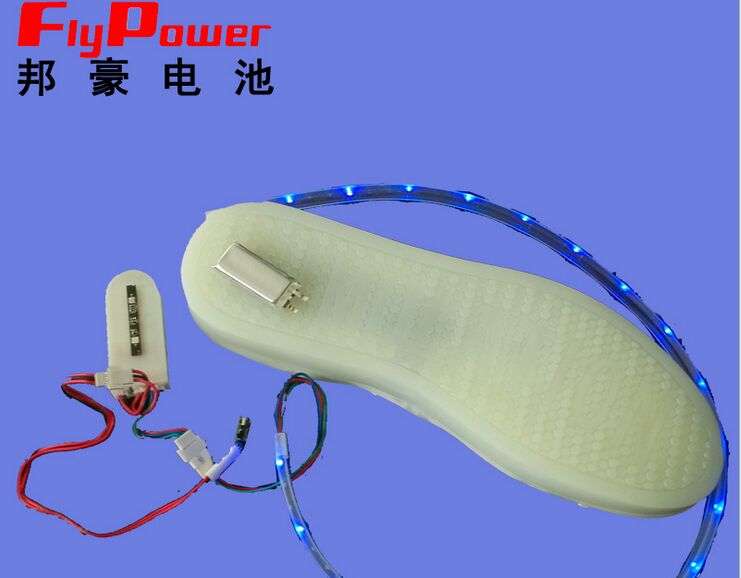 3.7V 500mAh 七彩發(fā)光鞋燈帶電池專用套料 電池 燈條 控制板全套原始圖片3