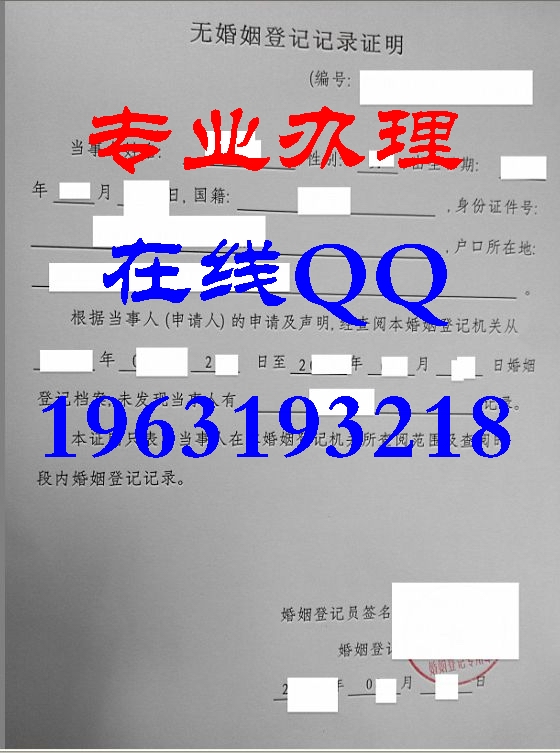 深圳廣州東莞單身證明樣本無婚姻登記記錄證明樣本