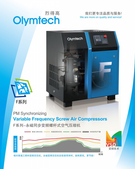 F系列永磁同步变频螺杆式空气压缩机