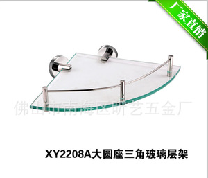  專業批發 不銹鋼衛浴五金 玻璃置物架 浴室角架 304不銹鋼置物架