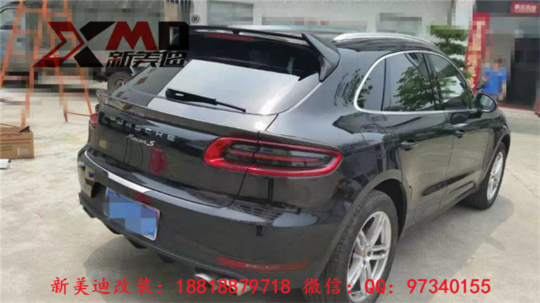 保時捷 PORSCHE MACAN 小卡宴改裝碳纖維頂翼碳纖維尾翼原始圖片3