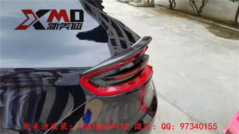 保時捷 PORSCHE MACAN 小卡宴改裝碳纖維頂翼碳纖維尾翼