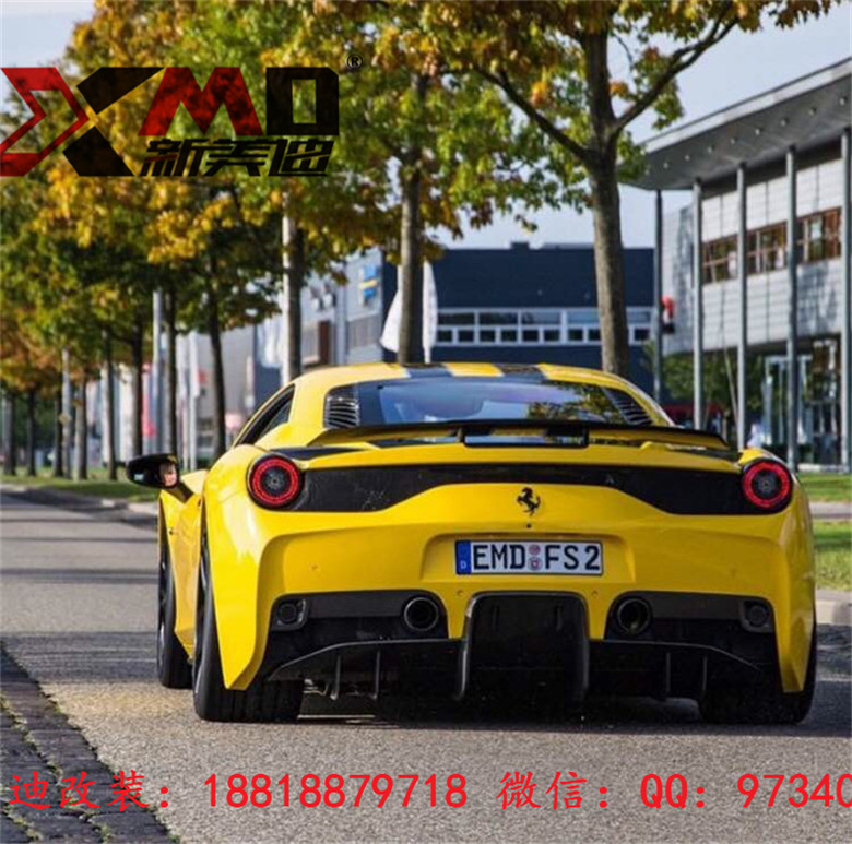 Ferrari 法拉利458改装 Novitec Rosso款 碳纤维尾翼改装 碳纤定风翼