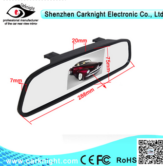 畅销品牌展鑫4.3寸后视镜显示器，倒车后视镜，2路视频后视镜