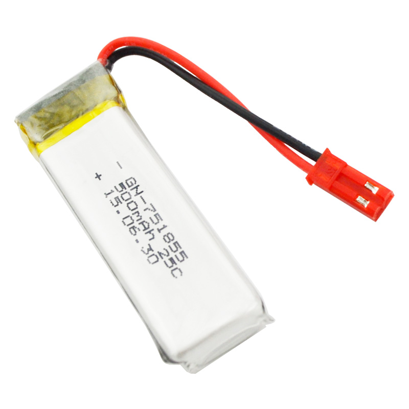 四轴航拍机电池751855 3.7V 500mAh 25C