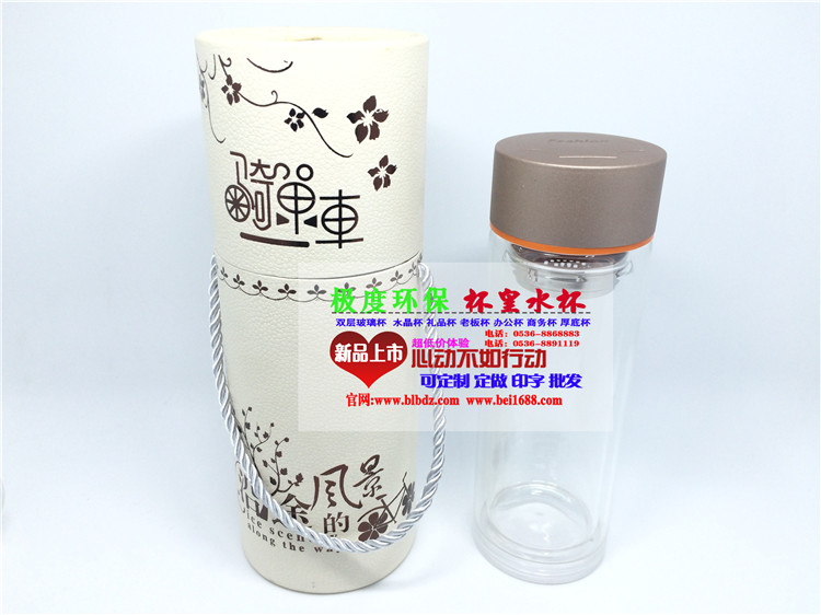 泉州德化透明雙層玻璃杯茶杯子水杯廣告禮品批發(fā)定做印字logo