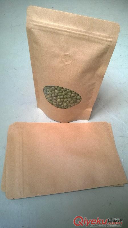 牛皮紙食品袋，150*240MM 咖啡袋 橢圓開窗袋150克咖啡袋