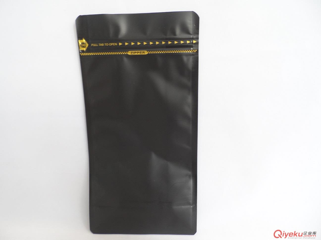 黑色鋁箔袋，一磅咖啡豆袋 135*75*265休閑食品袋，八邊封平底拉鏈干果袋